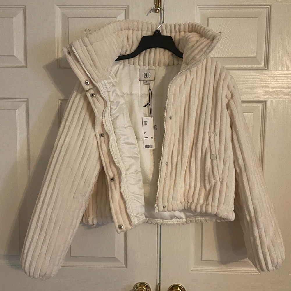 BDG Isla Funnel-Neck Corduroy Jacket